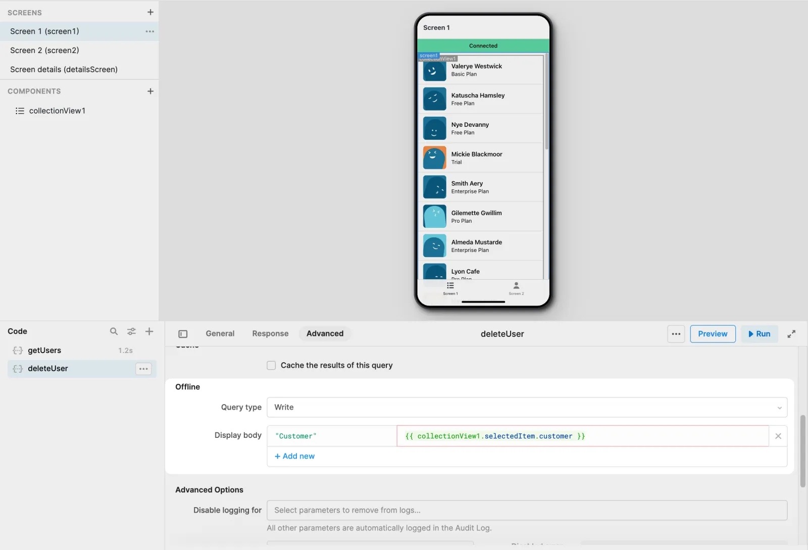 Configure display body