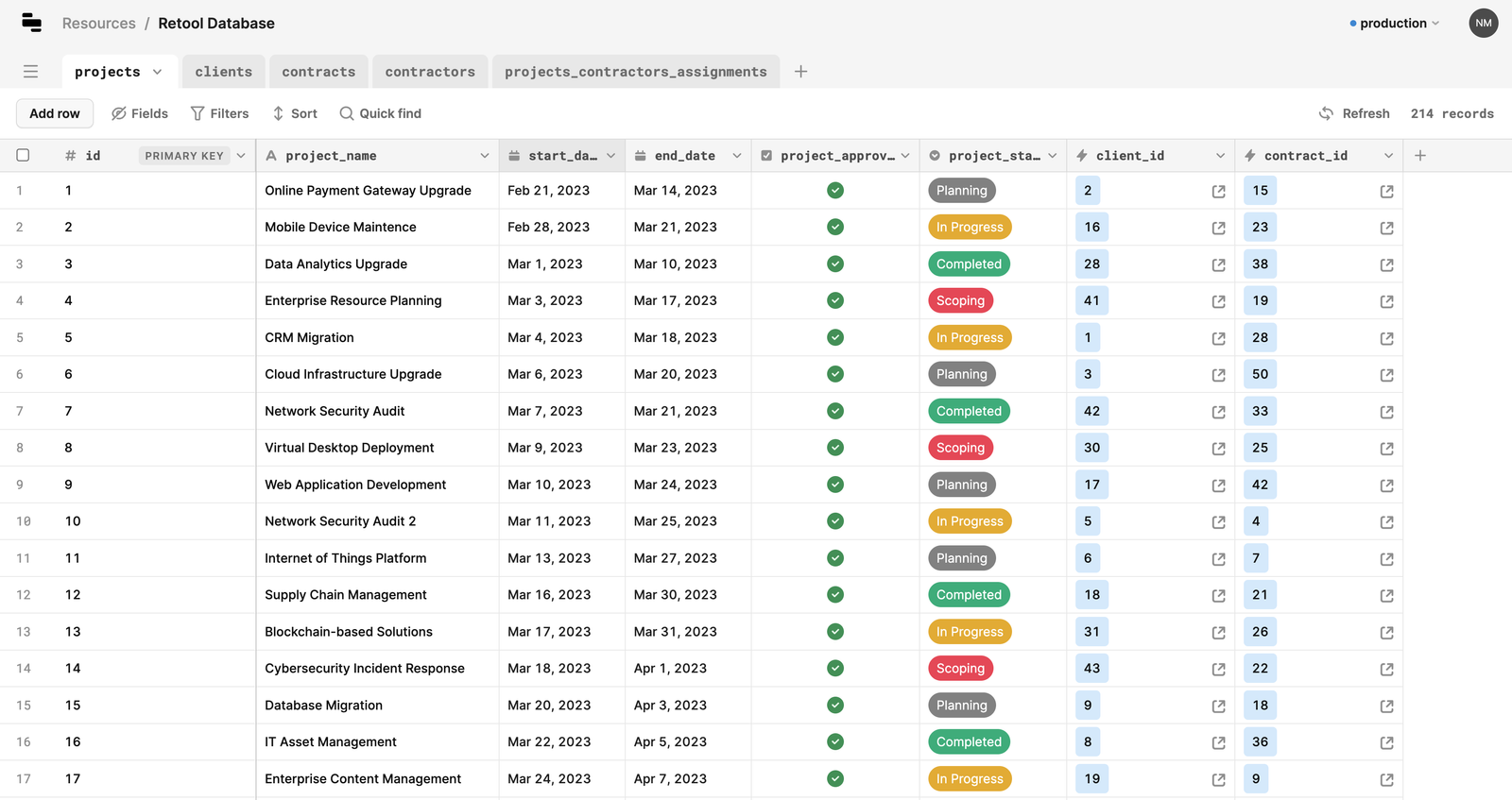 Retool Database editor overview