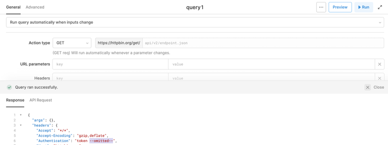 Auth query results