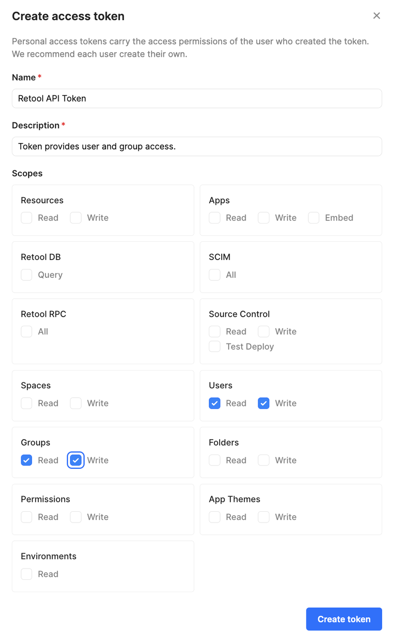 Create API Token