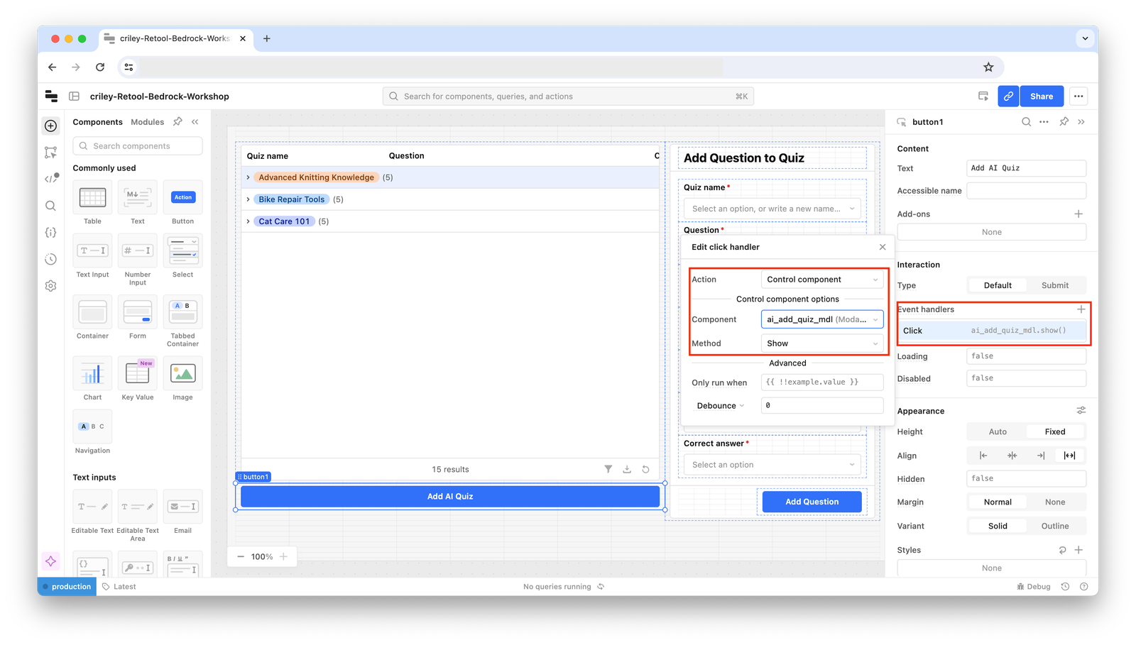 Configure Event Handler