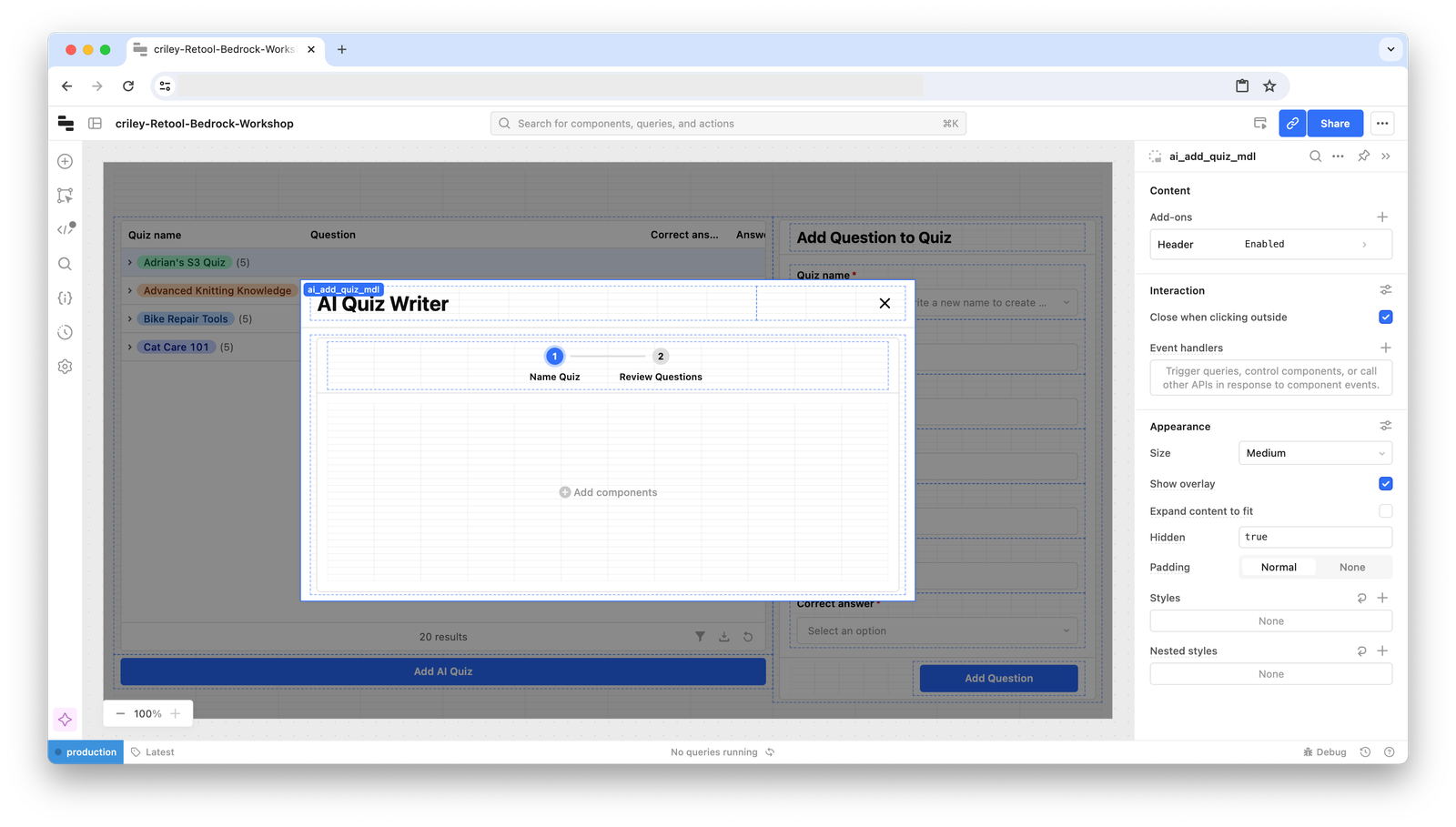 Modal Component