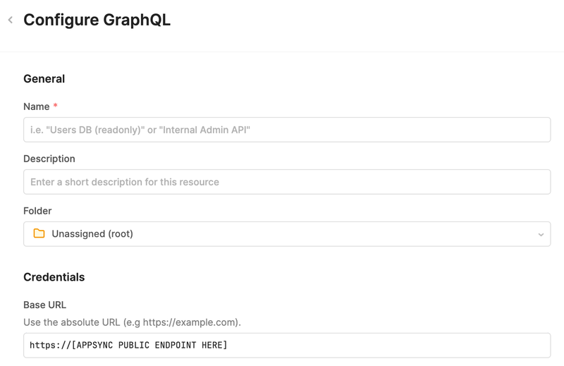 Configuring GraphQL Resource