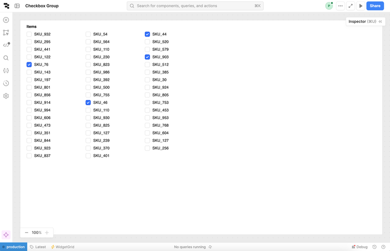 Auto column group layout