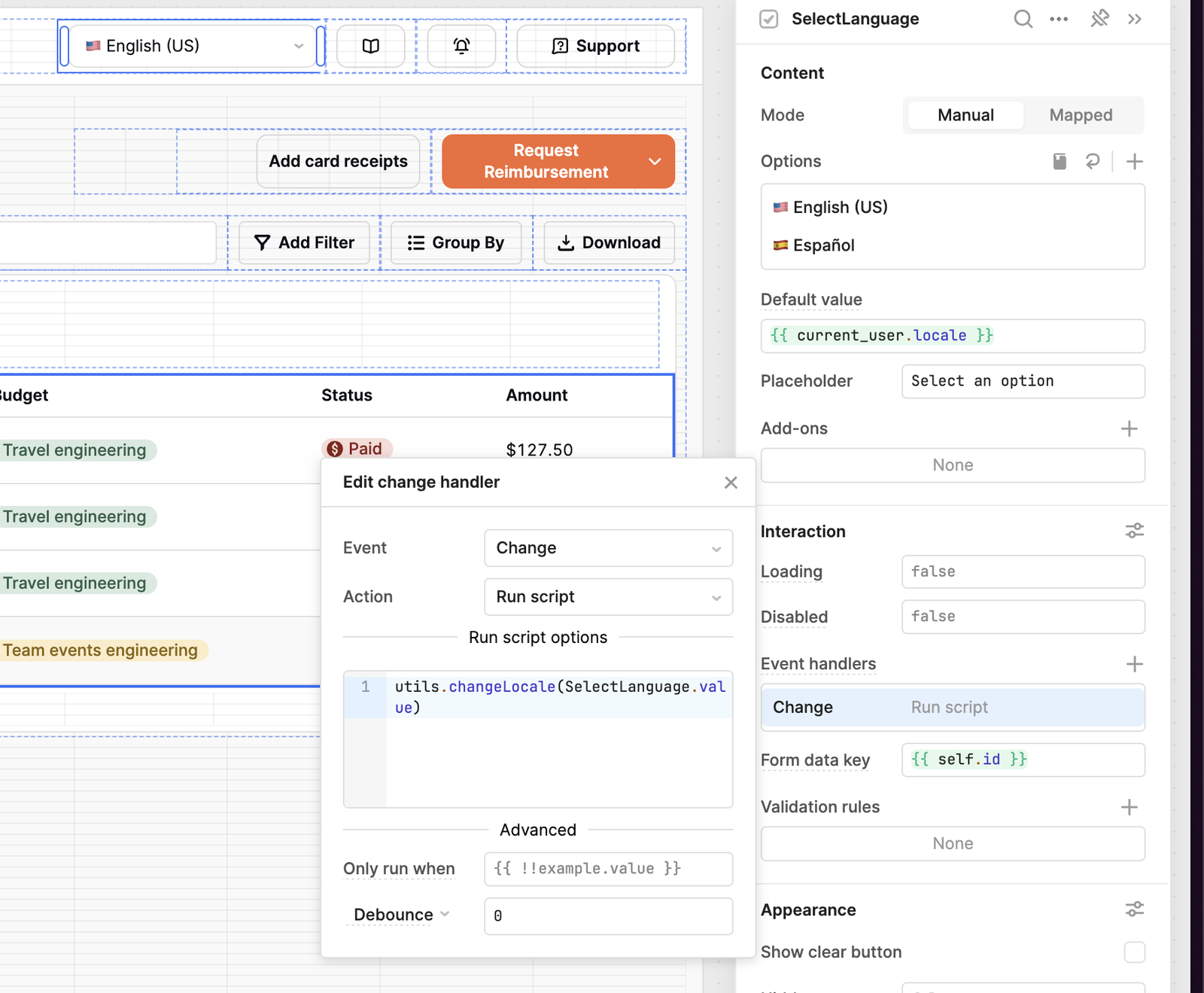 Adding a language selector