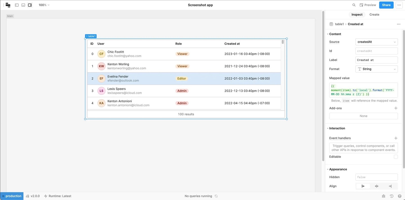 Manage Date And Time Values In Web Apps | Retool Docs