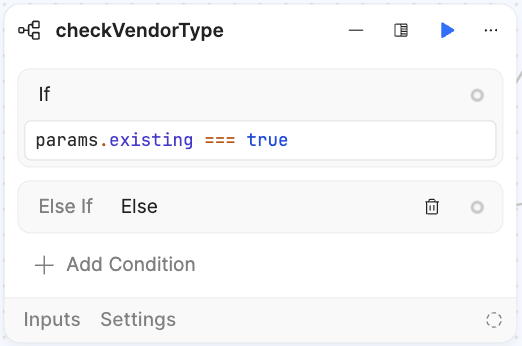 checkVendorType Block
