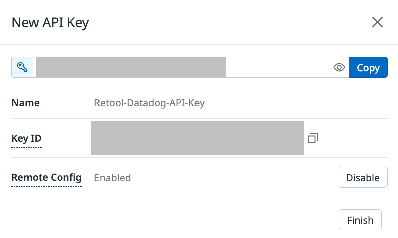 API Key details