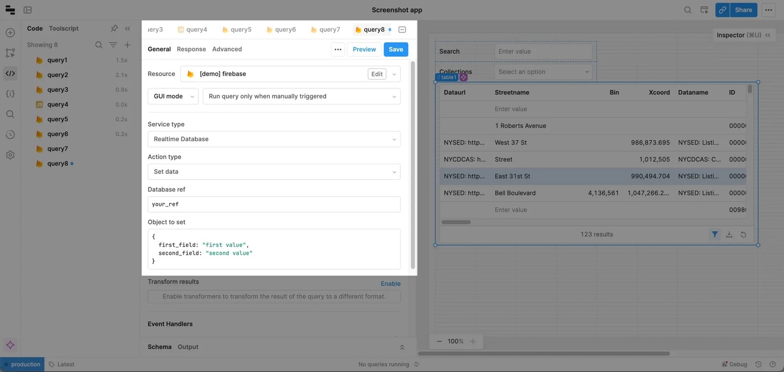 Setting data with the Set method