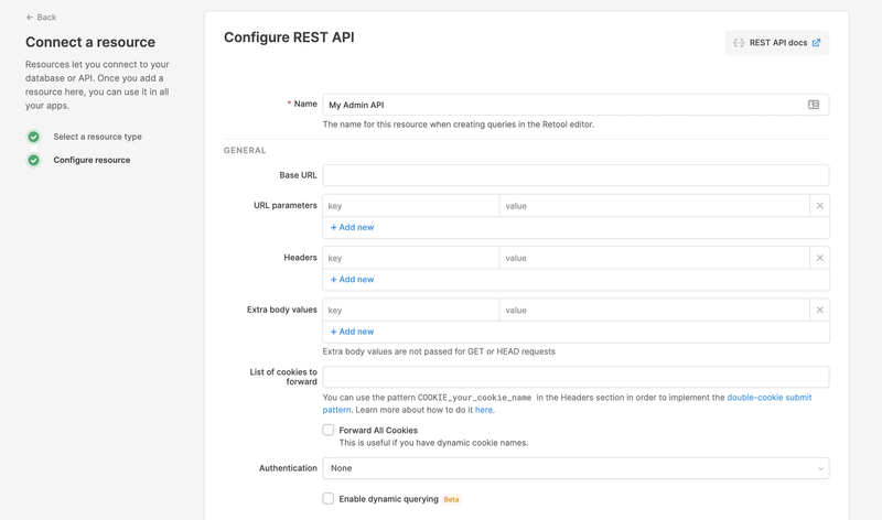 Creating a REST API resource