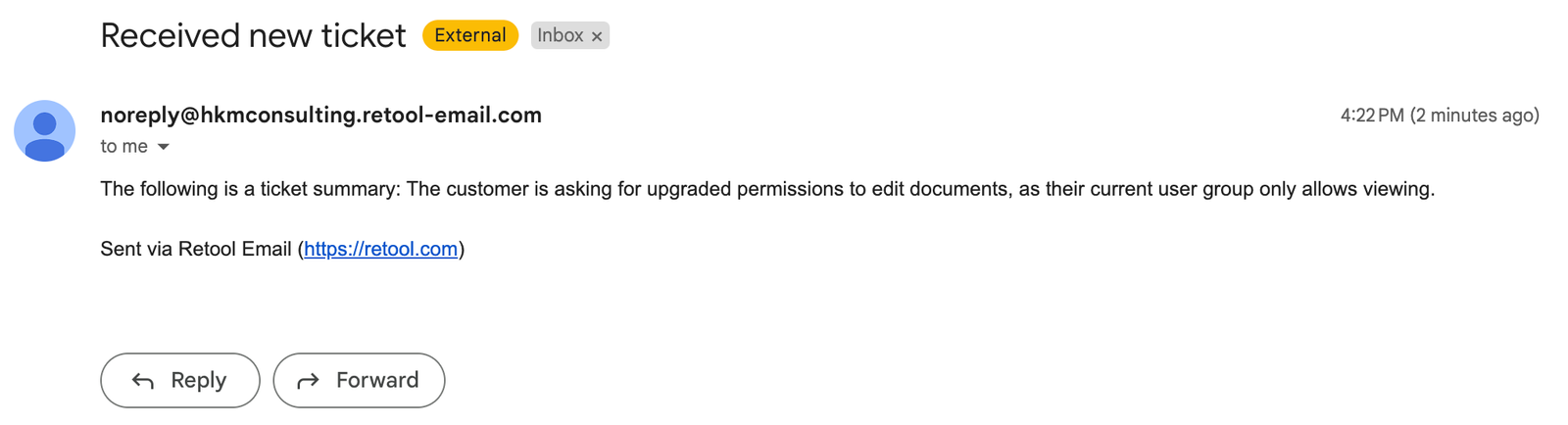 Notification Email