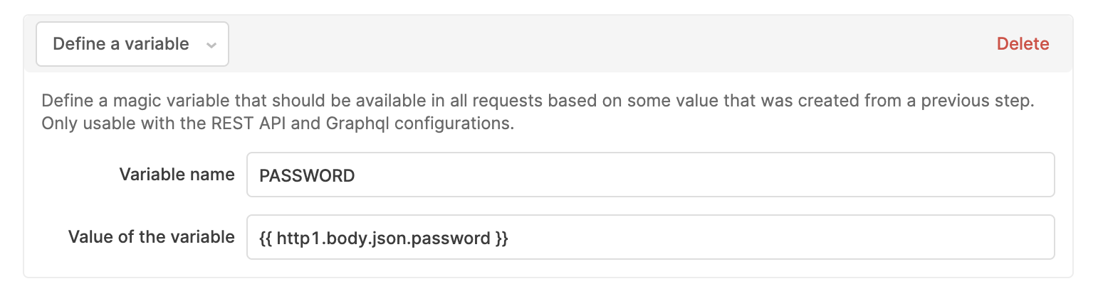 Defining a variable