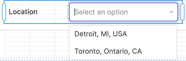 Select component