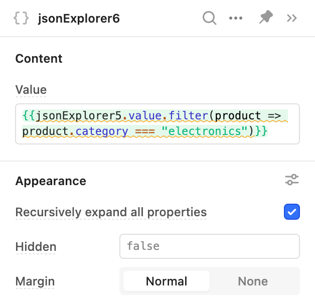 Inline JS with Filter