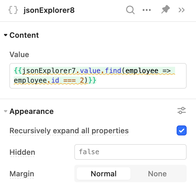 Inline JS with Find