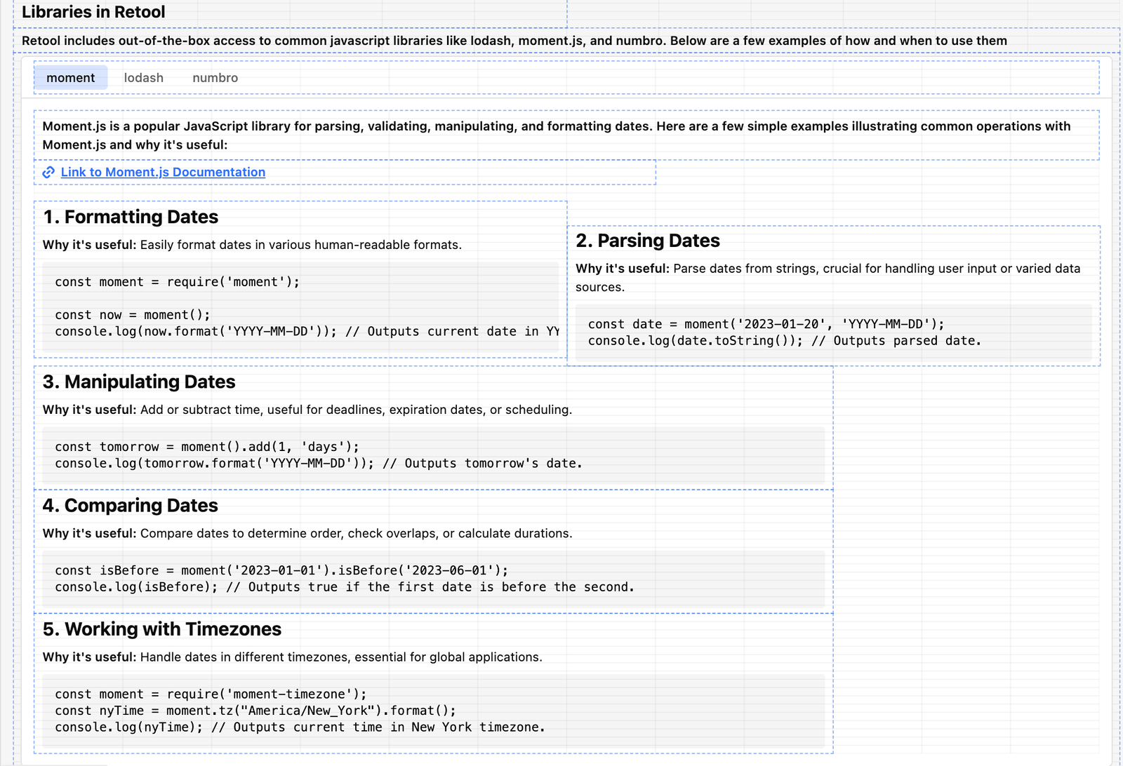 Libraries example