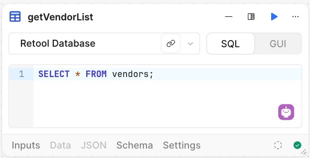 getVendorList Block