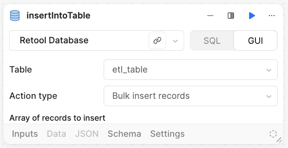 insertIntoTable block