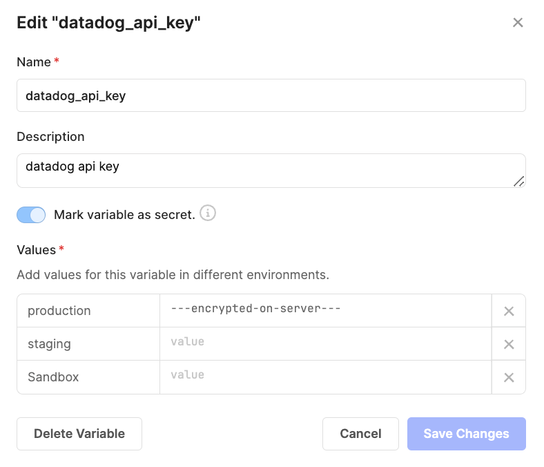 Configuraton variable