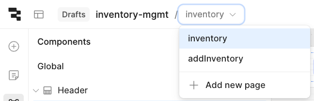 Page selection