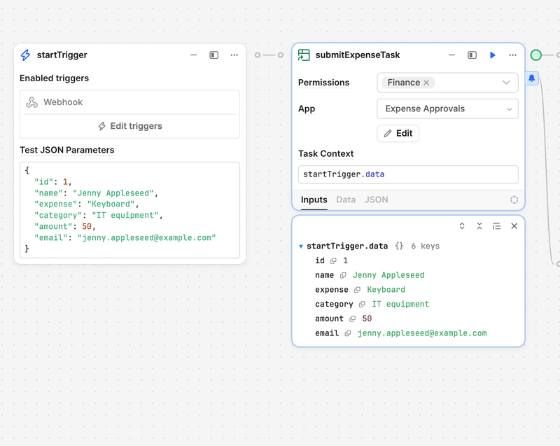 Provide data for task context