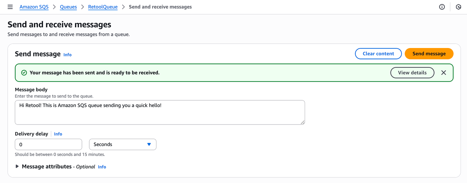Send messsage