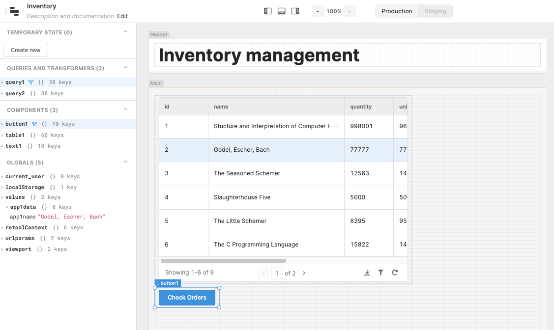 Viewing data stored in localStorage with the Modal Browser.
