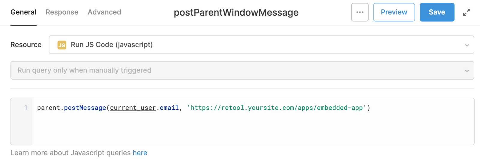 Posting a message to the parent application.