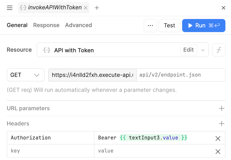 Environment variable for token