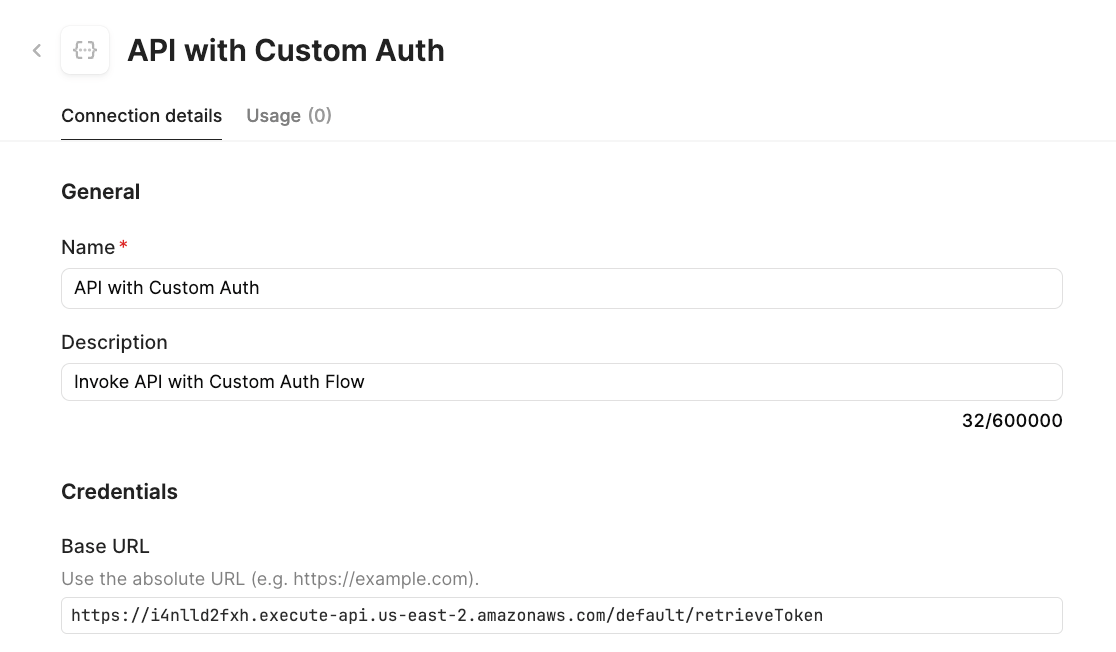 API with Custom Auth