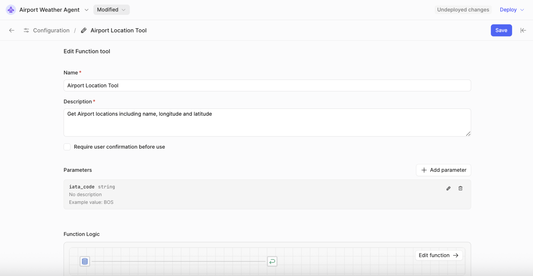 Airport Location Tool configuration