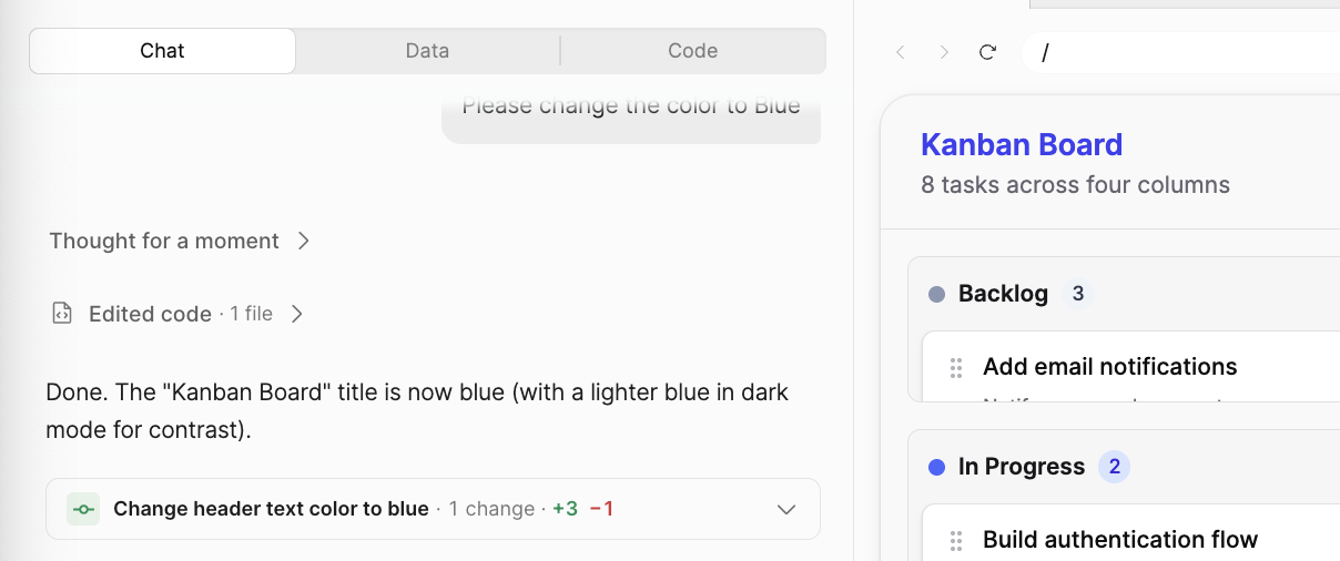 Agent updated element