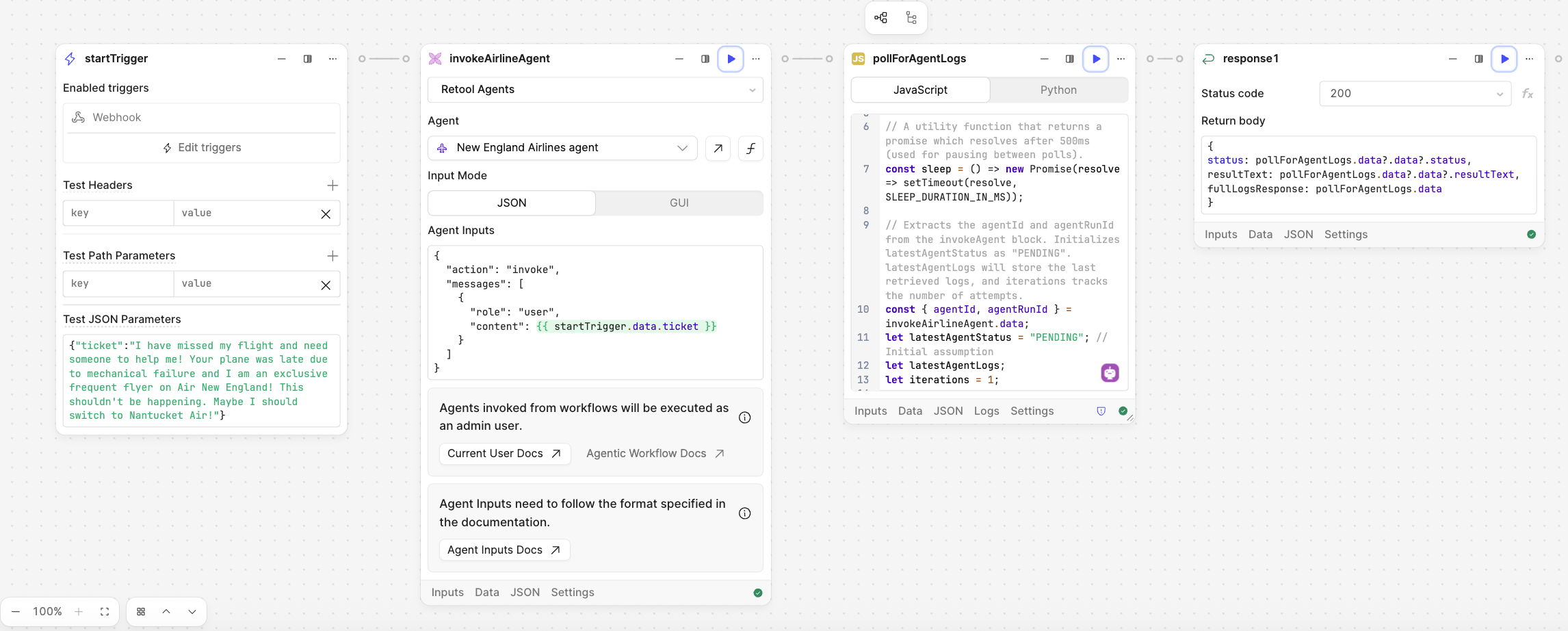 Agent workflow