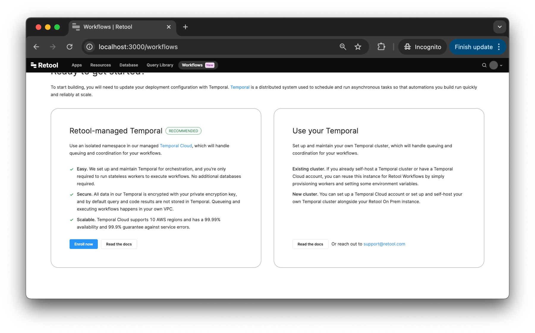 Workflows Enable