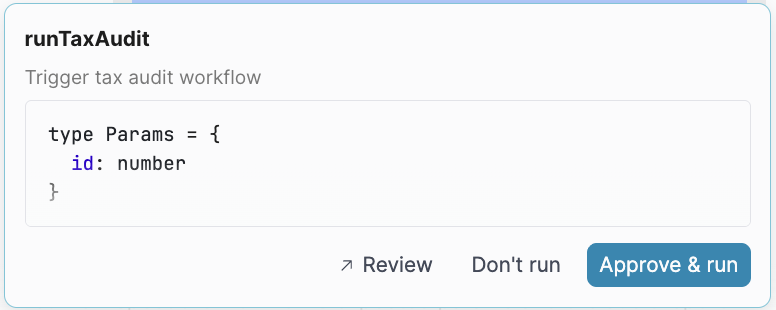 App with row hover action button visible