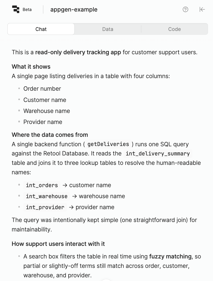 App summary