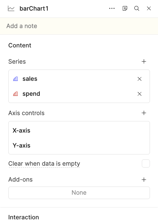 barChart1 Inspector panel