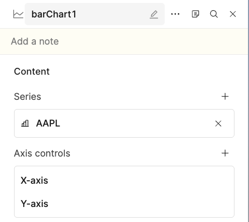 barChart1 with AAPL series displayed