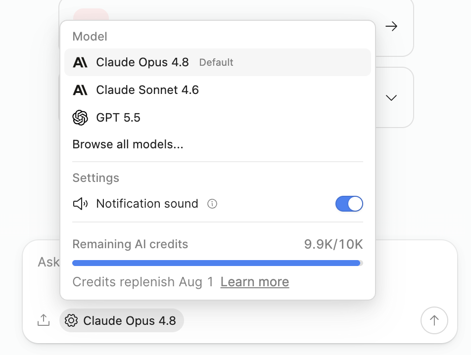 Chat tab settings