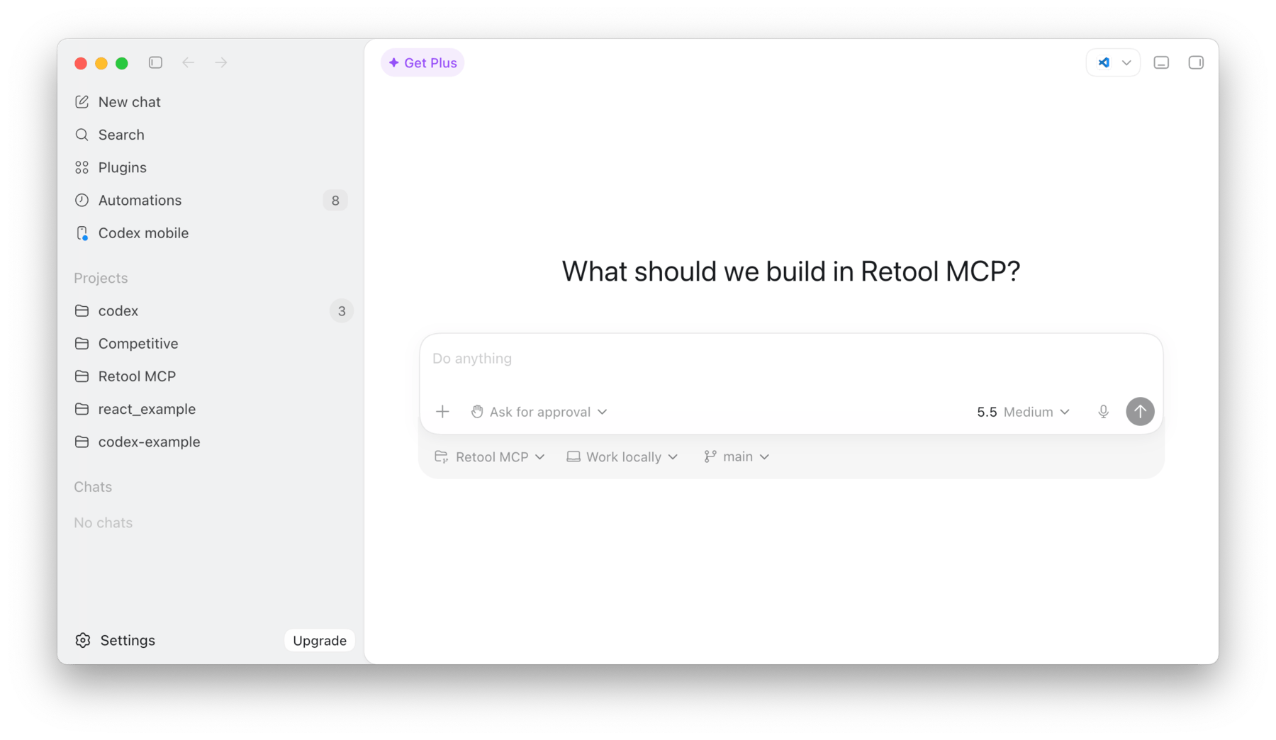 Return to Project Screen