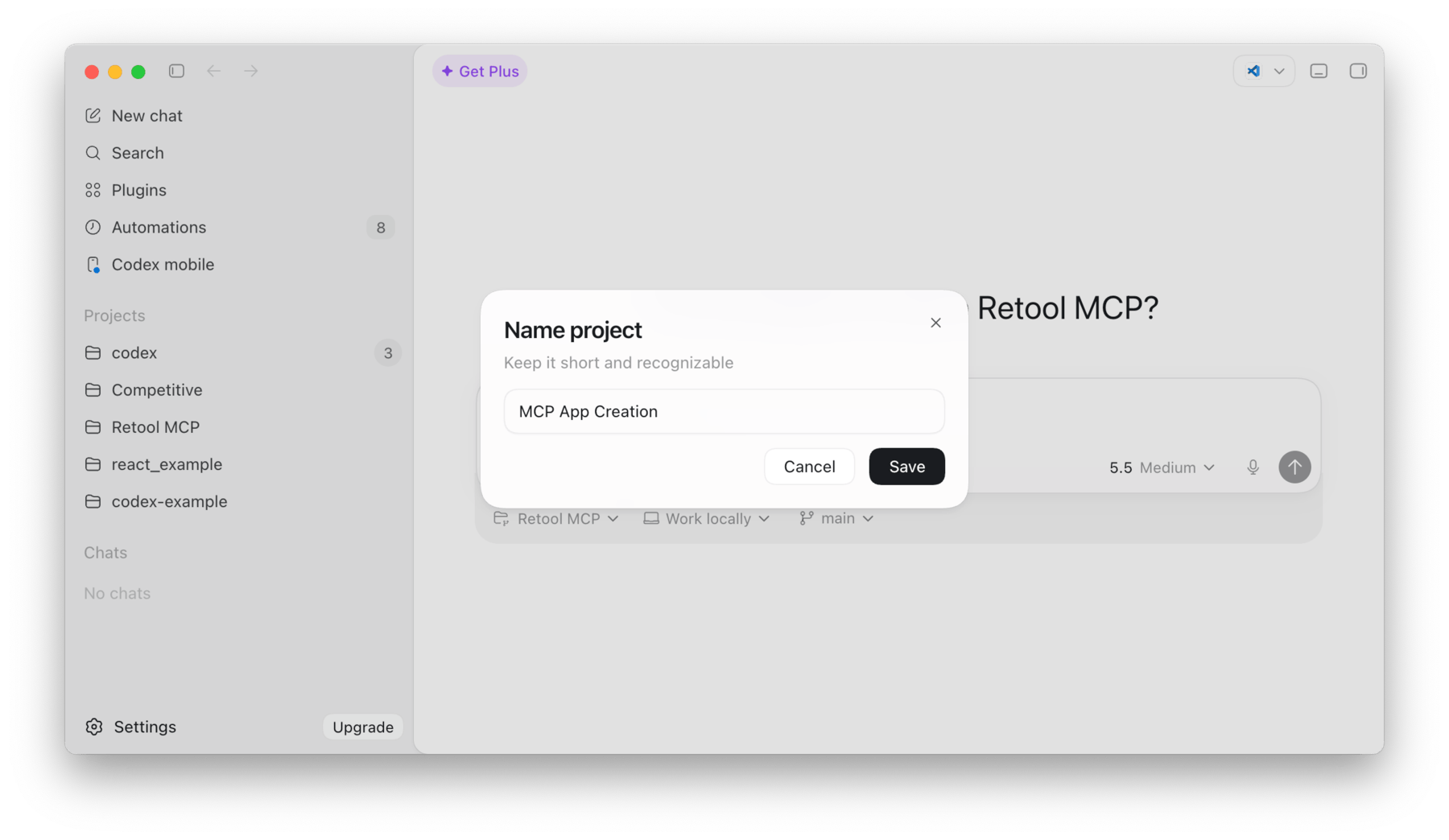 Save project