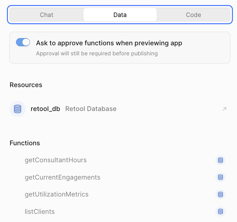 Retool app functions