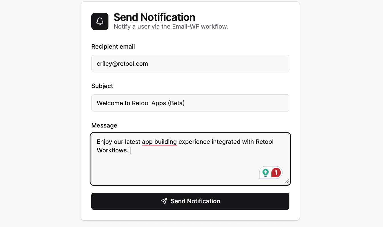 Interact with form