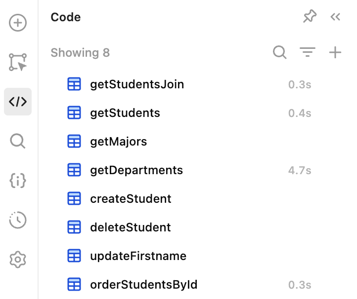 Code / Queries