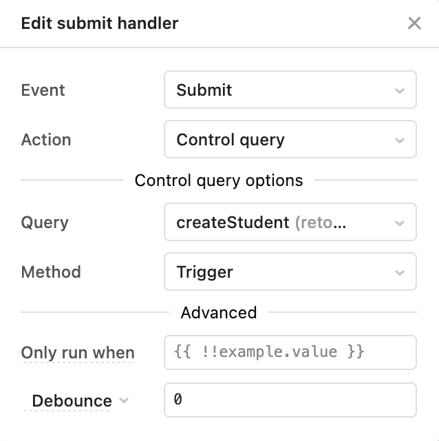 Form event handler