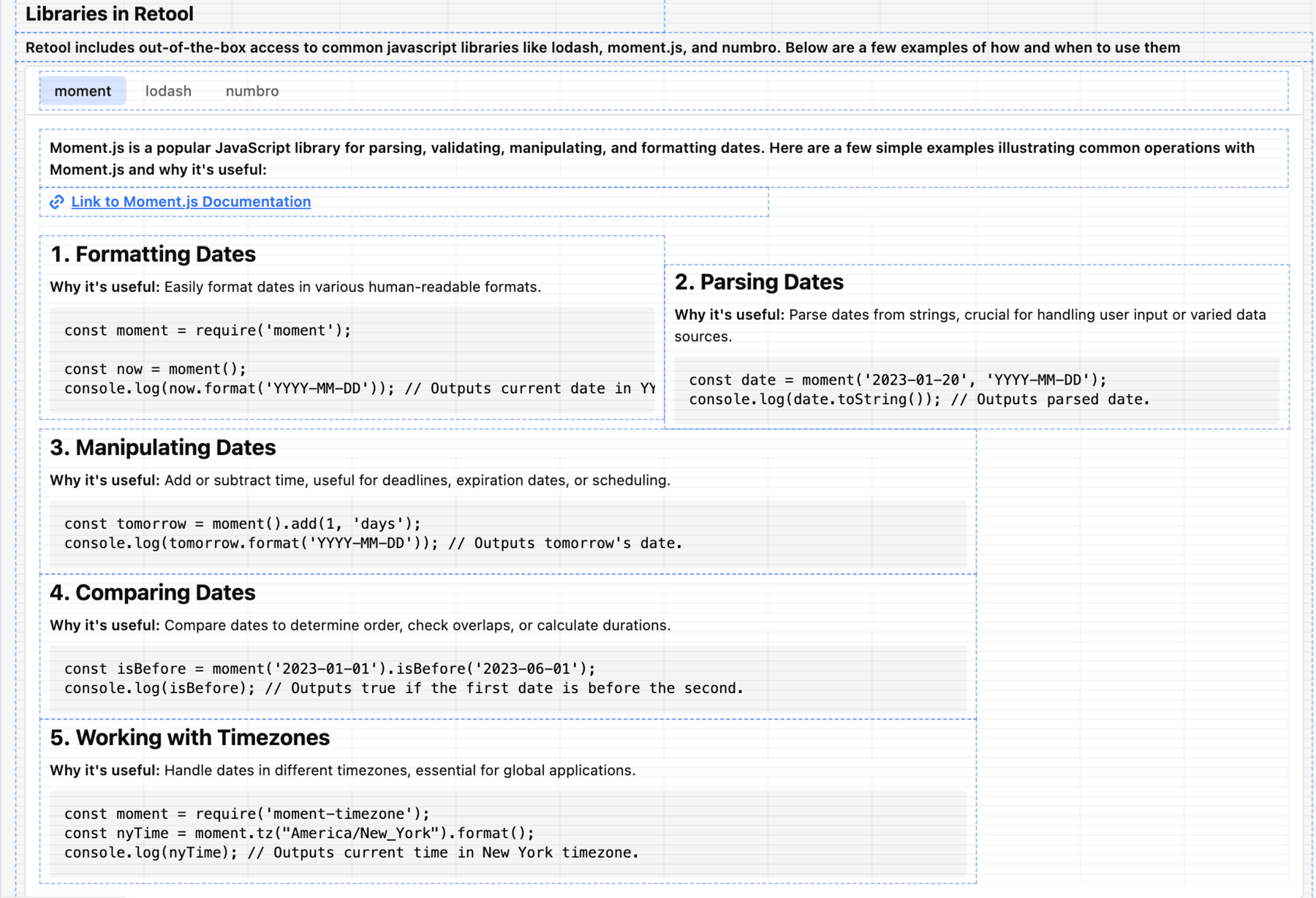 Libraries example