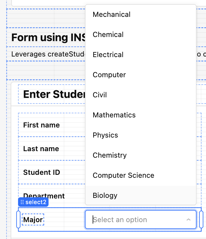 select2 component values