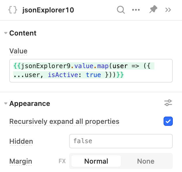 Inline JS with map