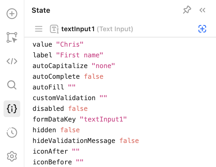 State for textInput1
