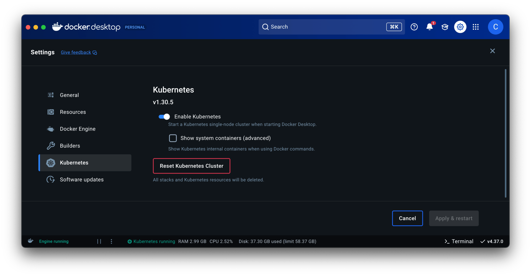 Docker Desktop Kubernetes